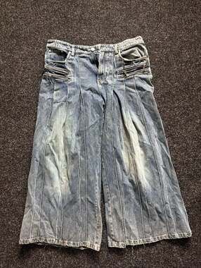 Stolen Arts Pleated Denim with pocket zippers